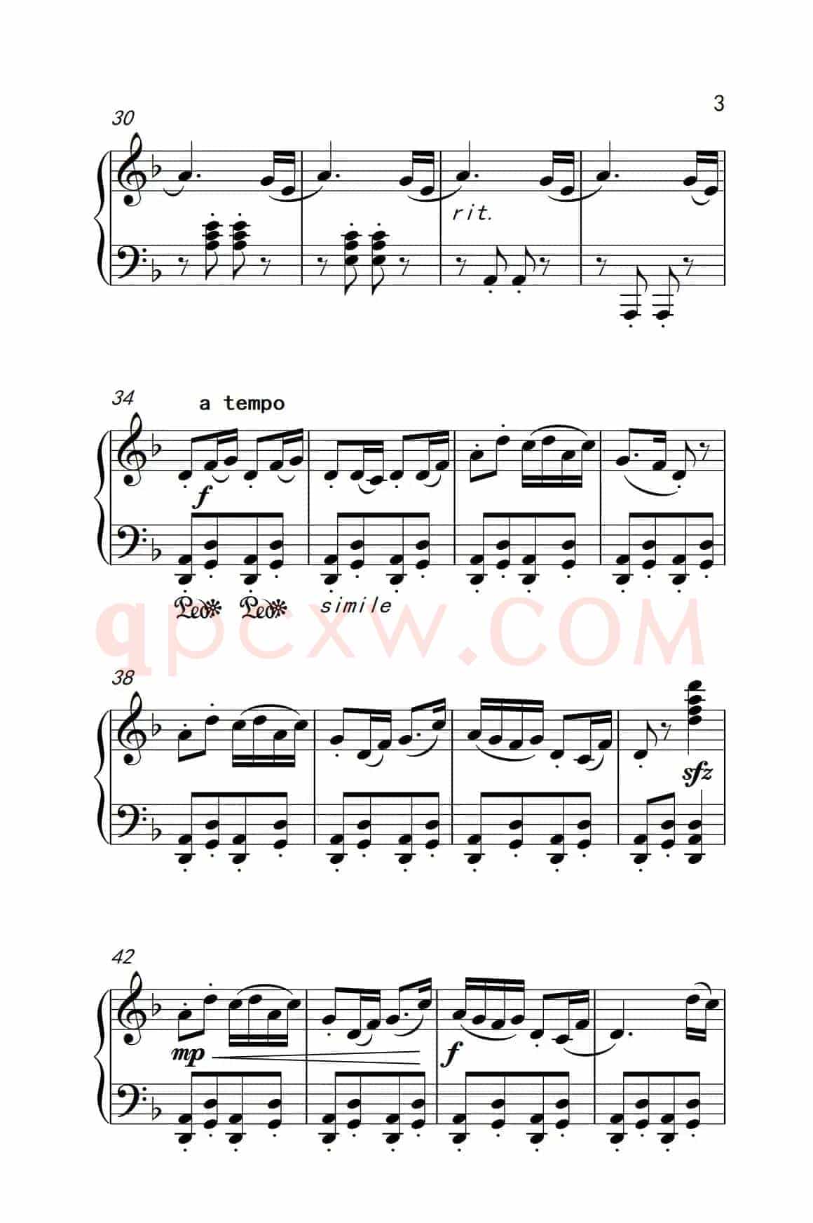 第五级 3.阿坝夜会（中央音乐学院 钢琴（业余）考级教程 4-6级）