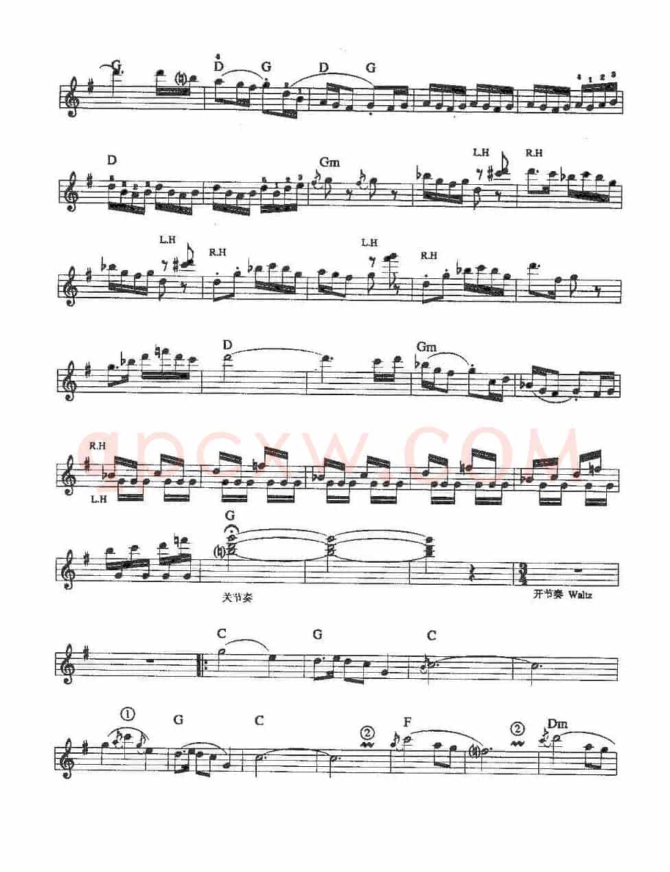 编花篮随想曲（电子琴中级班乐曲）