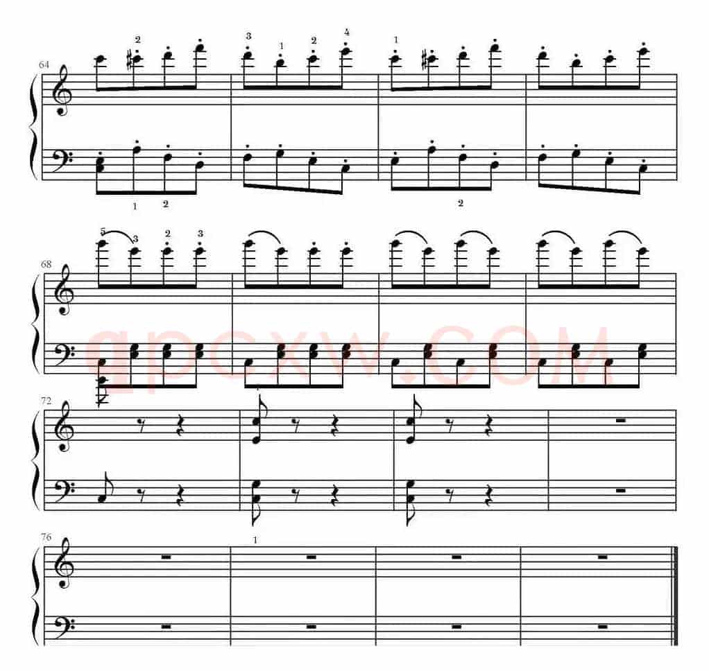 土耳其进行曲（简单版、YidateU制谱）
