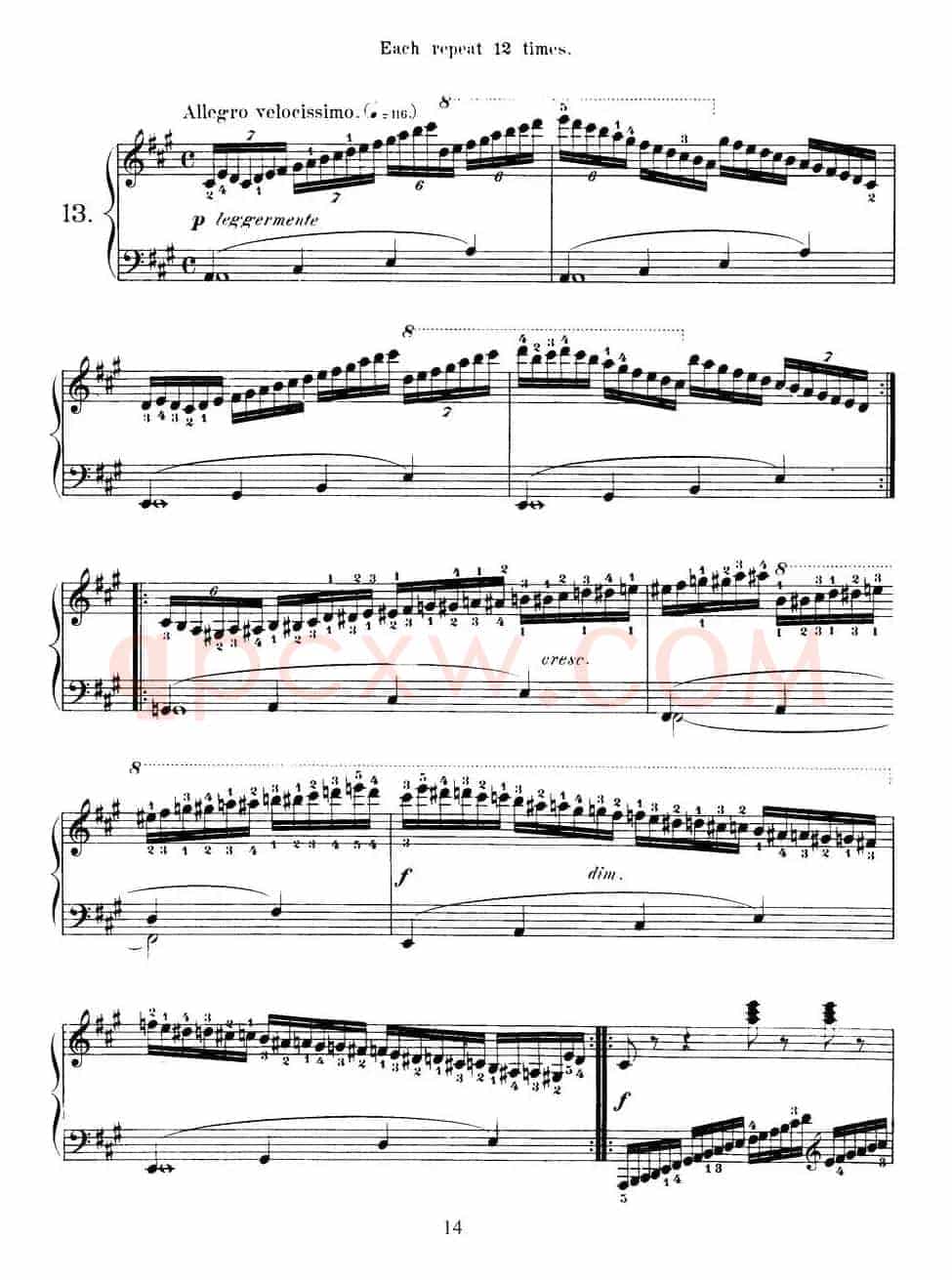 Czerny - 40 Daily Exerci Op.337（11—15）（40首日常训练曲）
