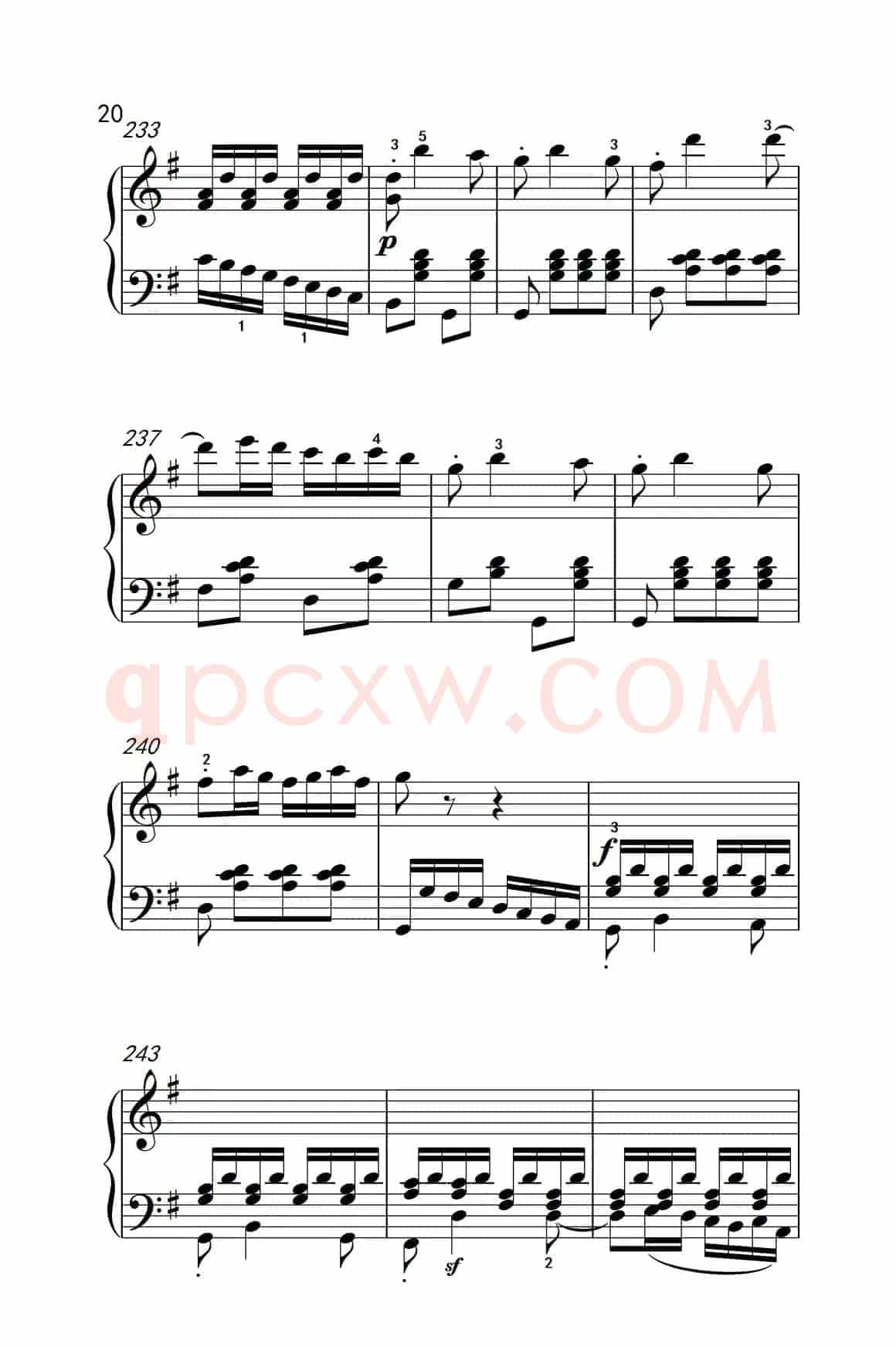 第九级2.G大调奏鸣曲 第一乐章 Op.31 No.1（中央音乐学院 钢琴（业余）考级教程 7-9级）