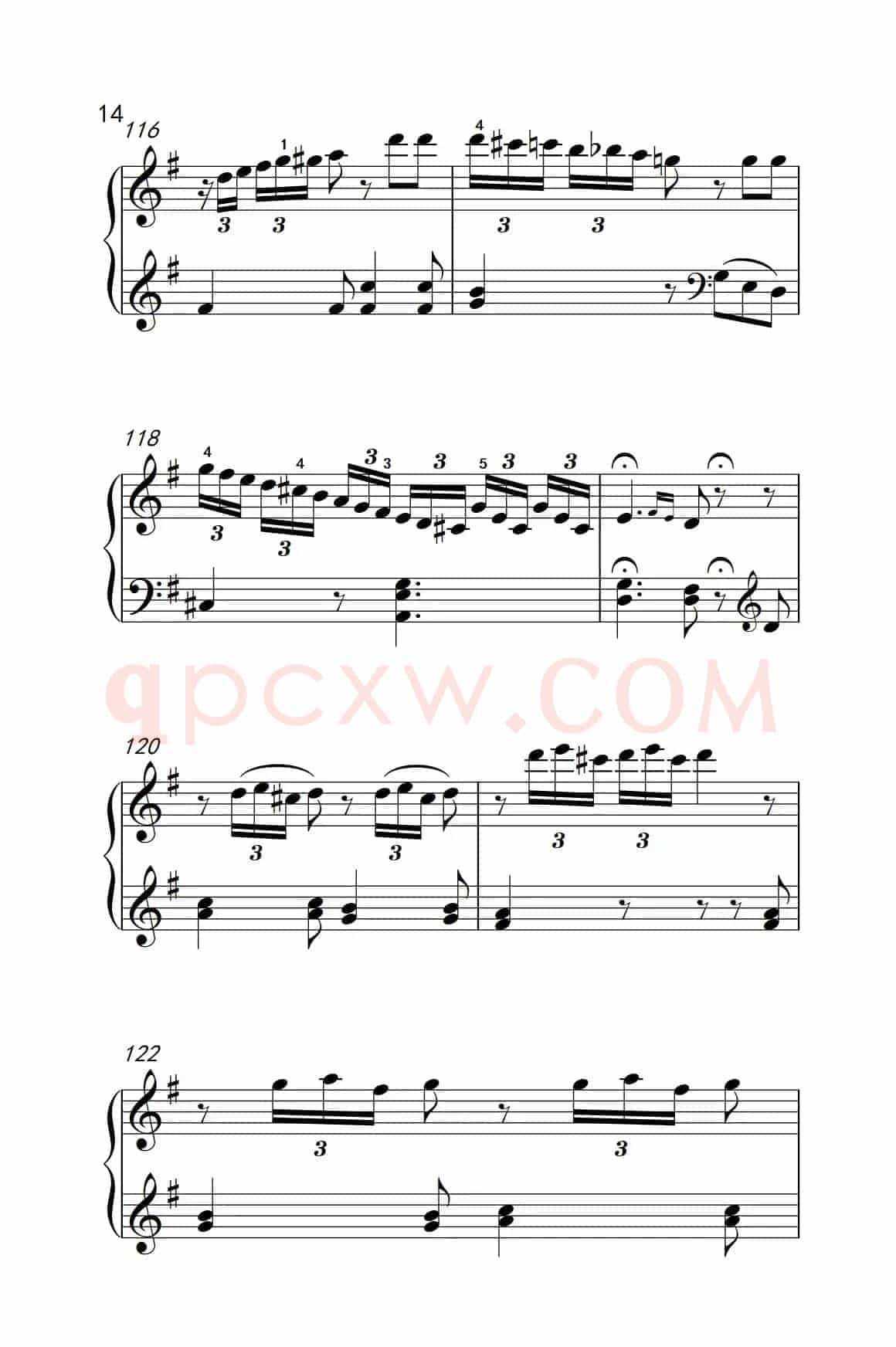 第七级2.G大调变奏曲 贝多芬（中央音乐学院 钢琴（业余）考级教程 7-9级）