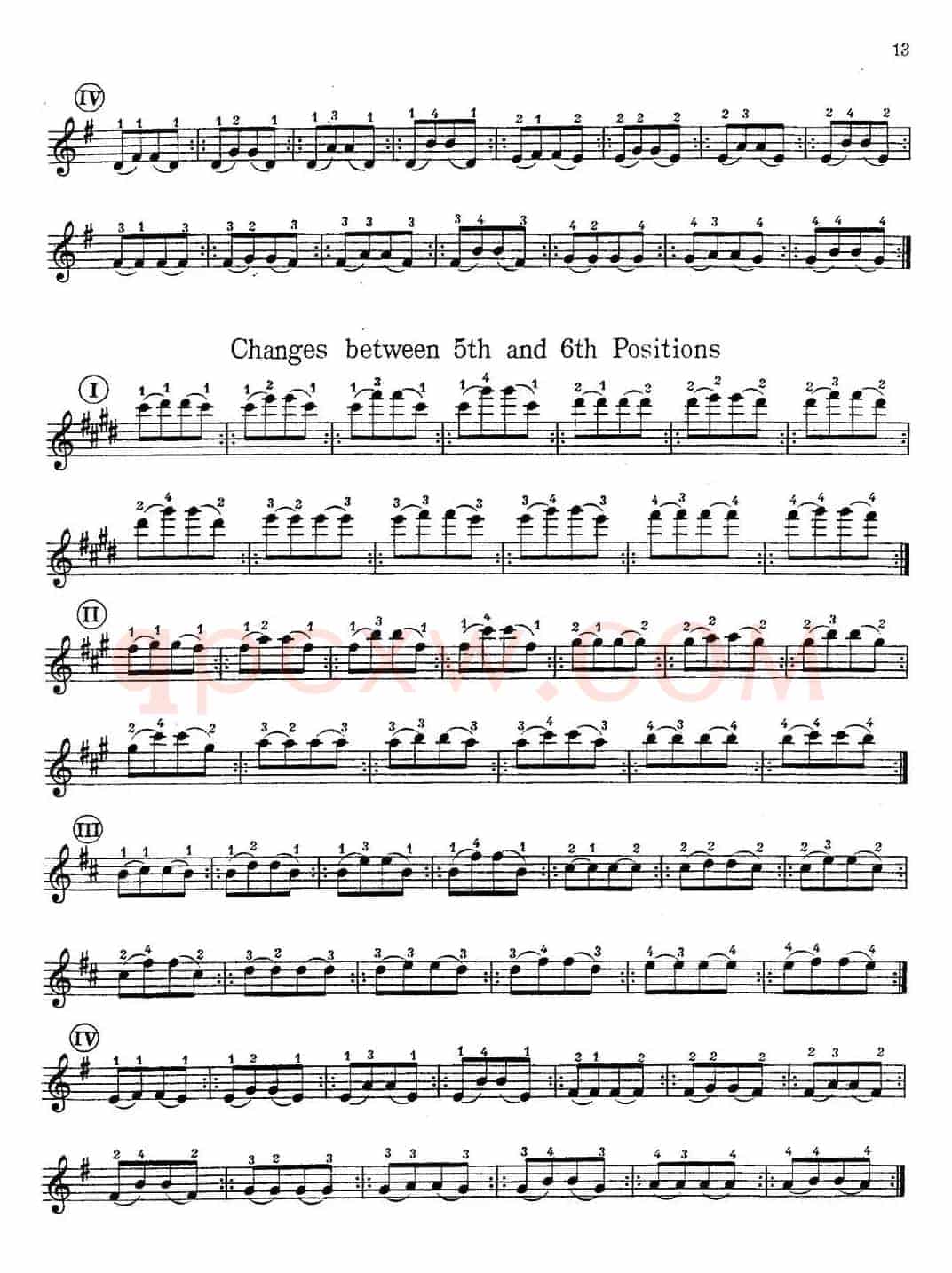 小提琴换把练习曲（第二部分）