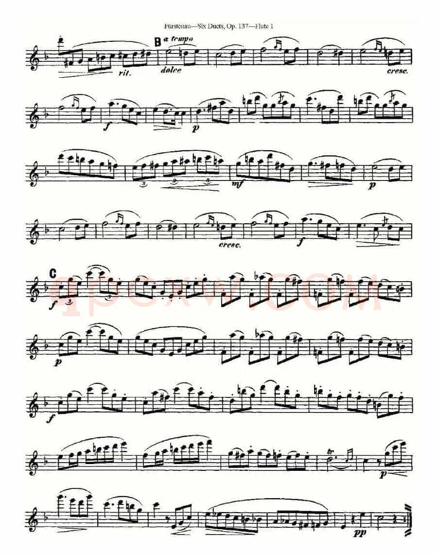 Six Duets, Op.137 之三（二重奏 六首作品 137号）