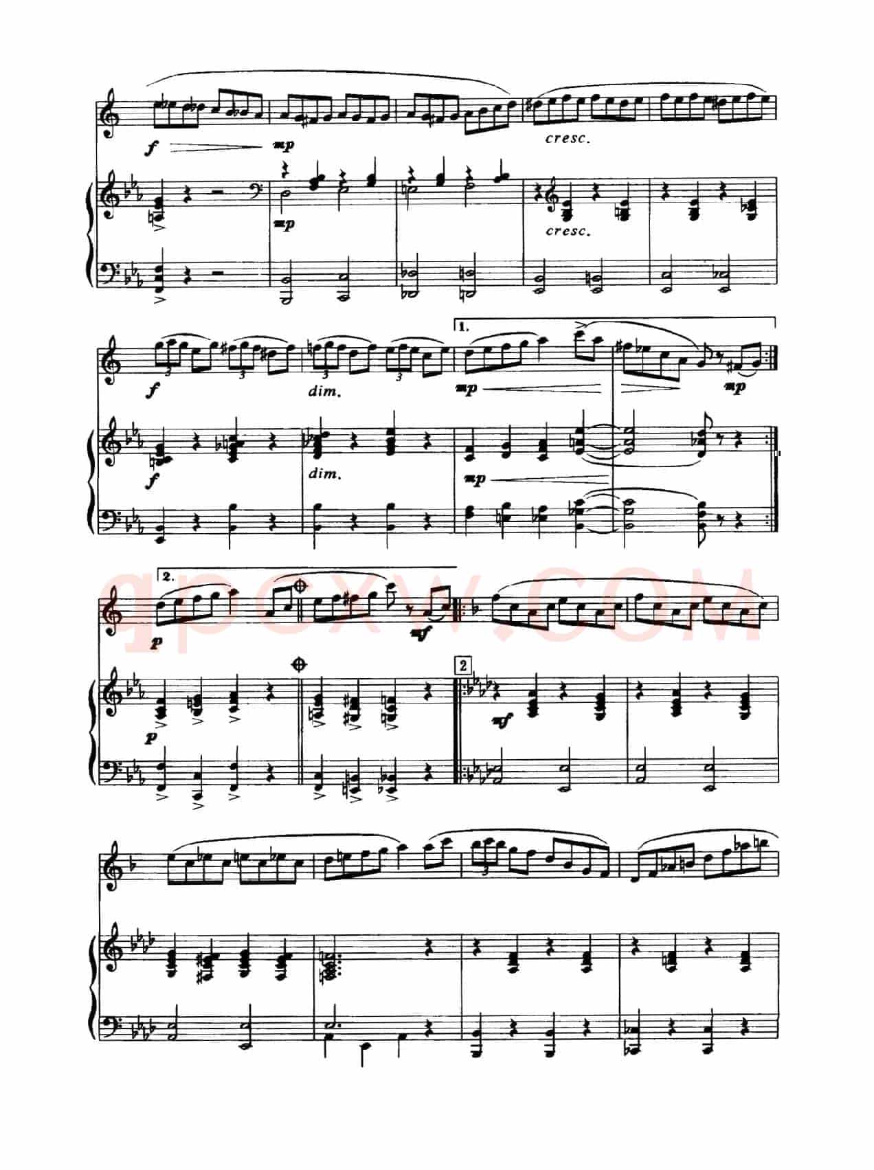 音乐会练习曲（中音萨克斯+钢琴伴奏）