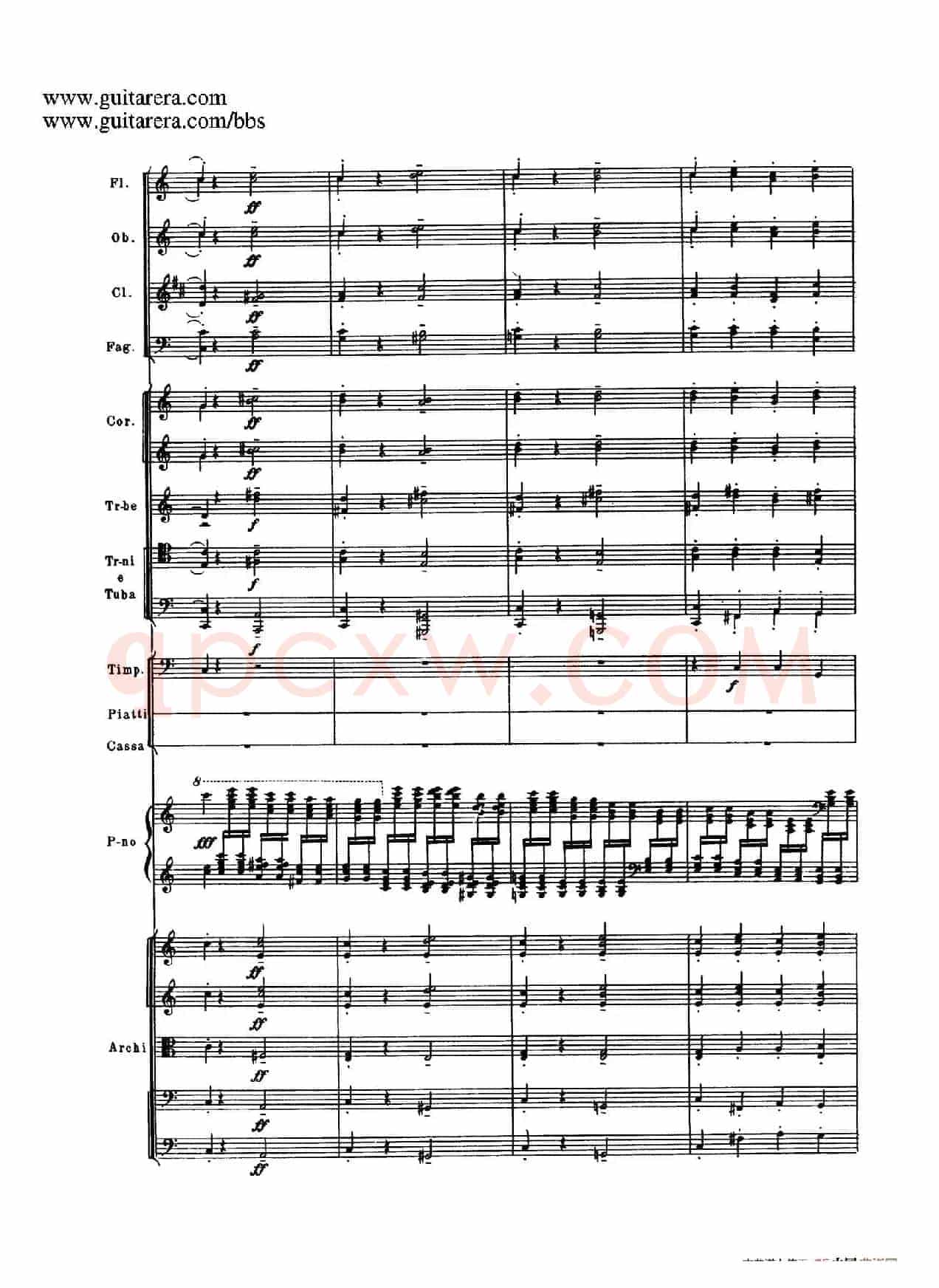 c小调第二钢琴协奏曲 Op.18（第三乐章总谱P25——37）