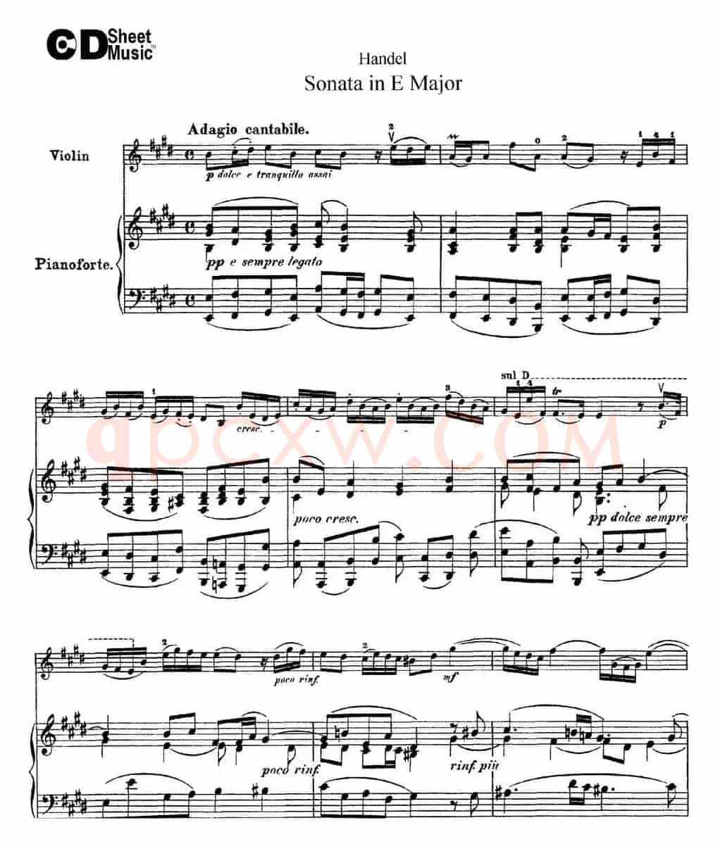 Violin Sonata No.6 in E major（小提琴+钢琴伴奏）