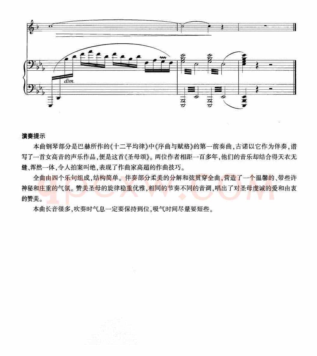 圣母颂（小号+钢琴伴奏）