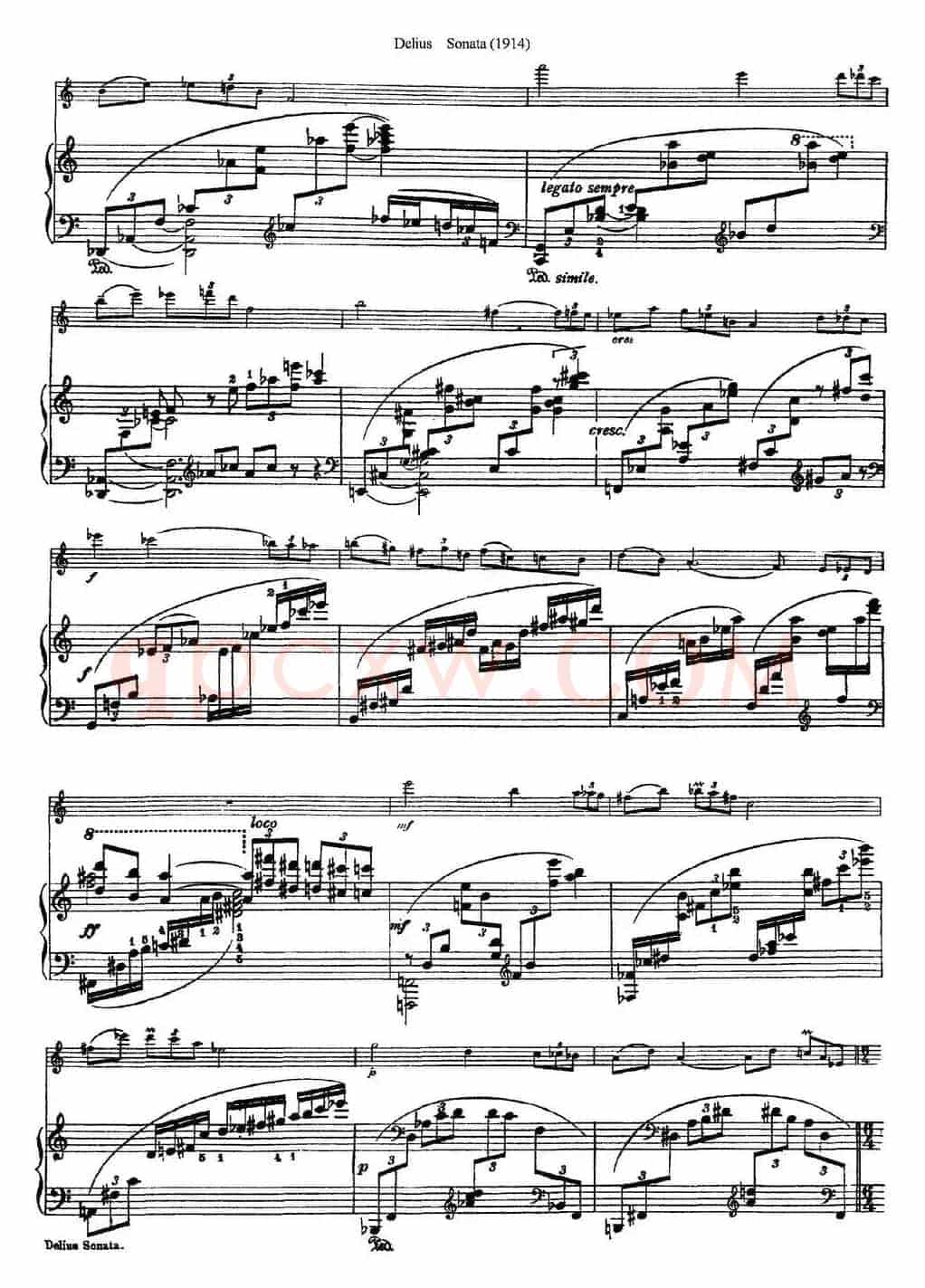 Delius Sonata（小提琴+钢琴伴奏）