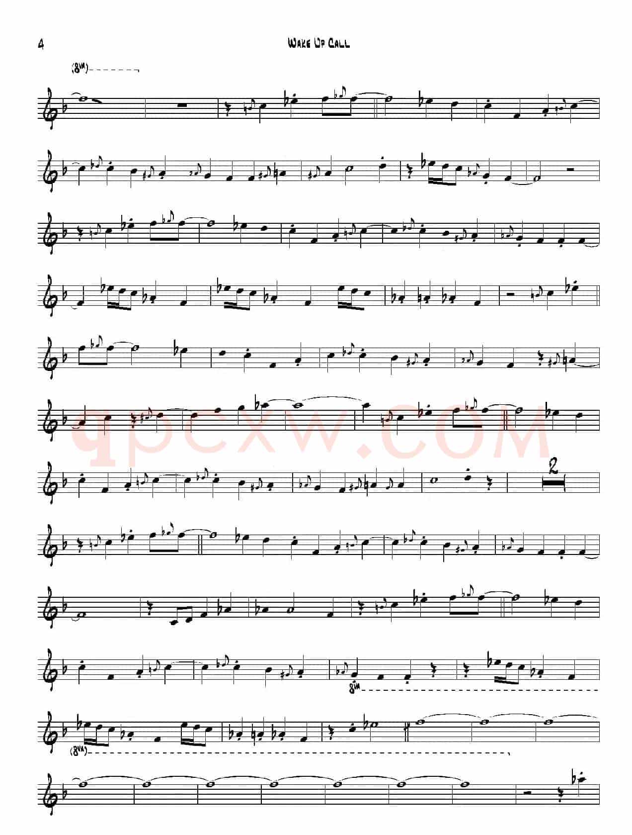 Wake Up Call（次中音萨克斯）
