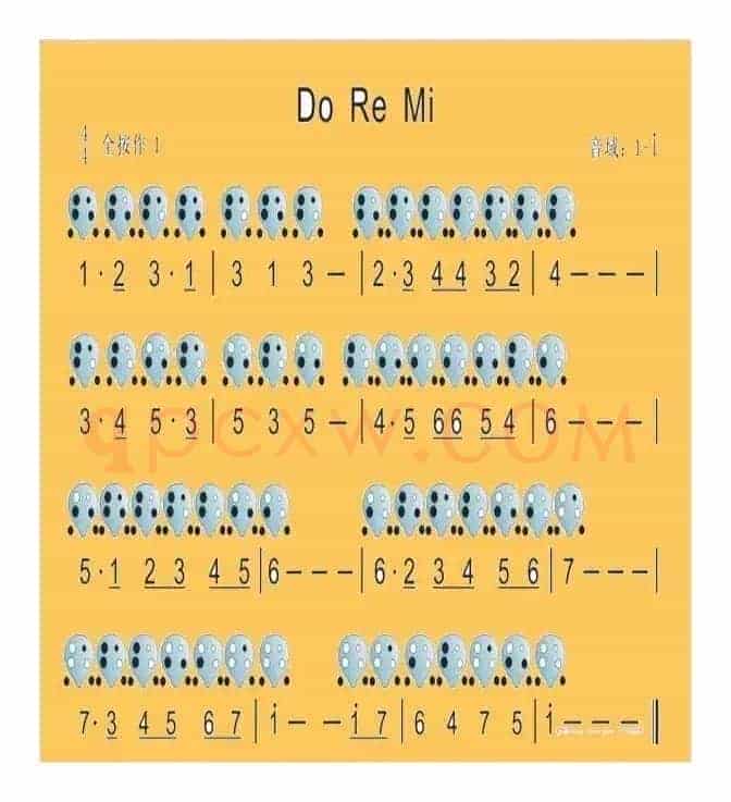 Do Re Mi（四孔陶笛谱）