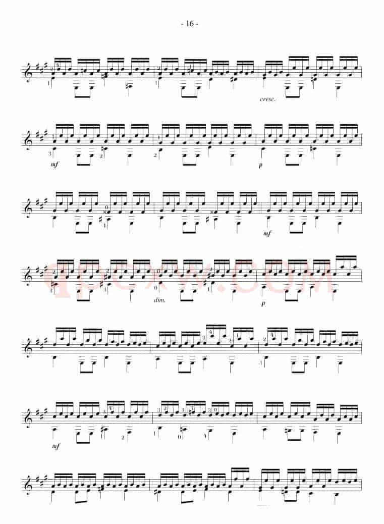 Napoleon Coste《25 Studies,Op.38》（STUDY 15）
