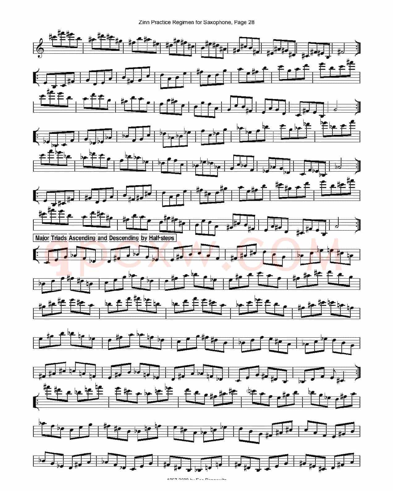 ZinnRegimenSax2009练习曲