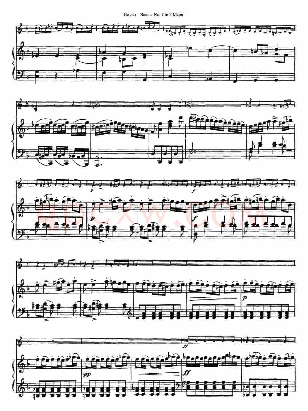 Violin Sonata No.7 in F Major（小提琴+钢琴伴奏）