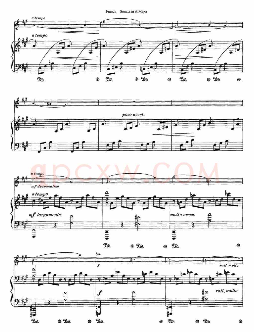 Franck Sonata in A Major（小提琴+钢琴伴奏）