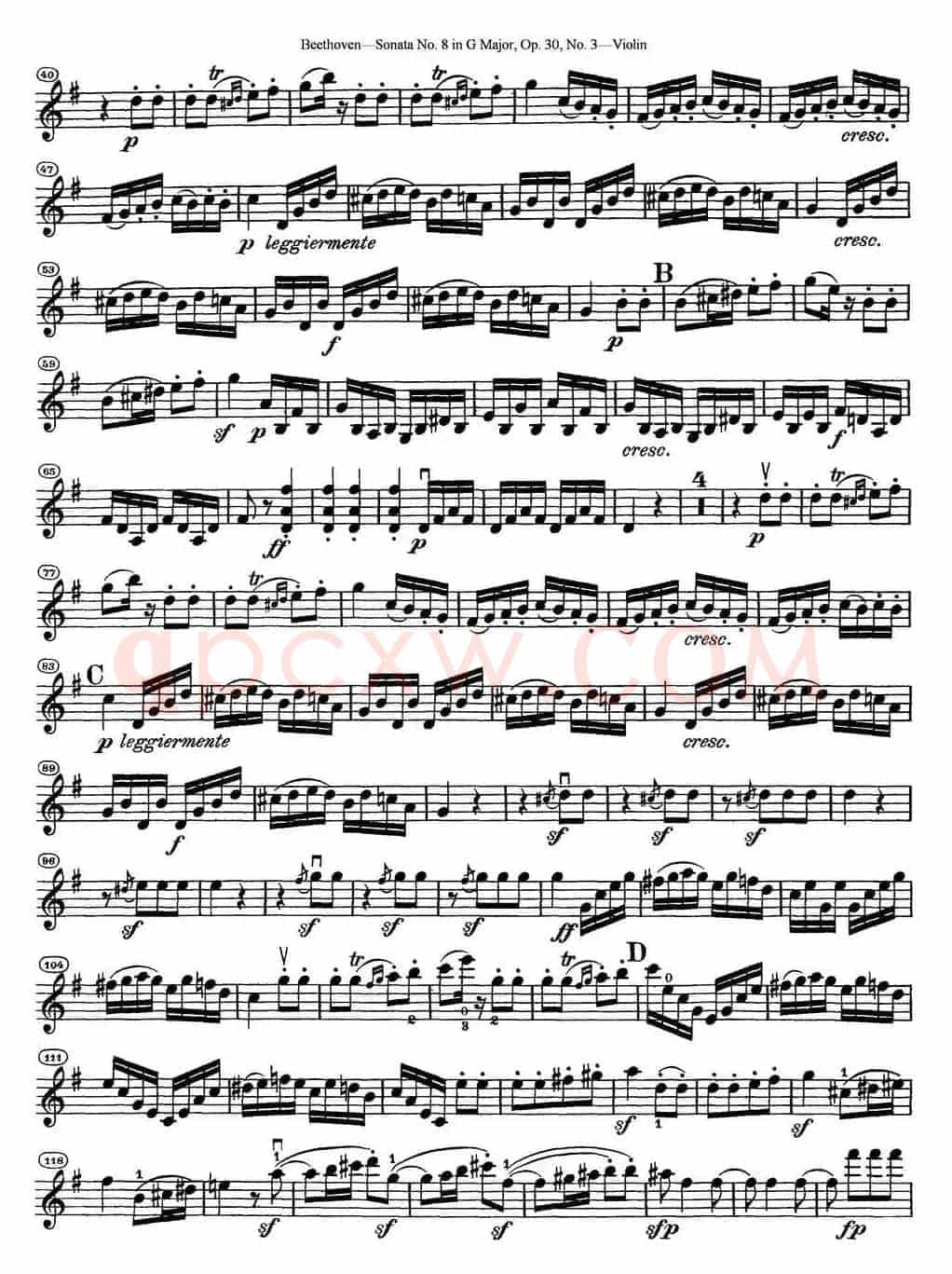 Violin Sonata No.8 in G Major Op.30 No.3