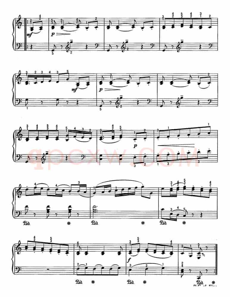 不可不弹的世界钢琴名曲：小步舞曲