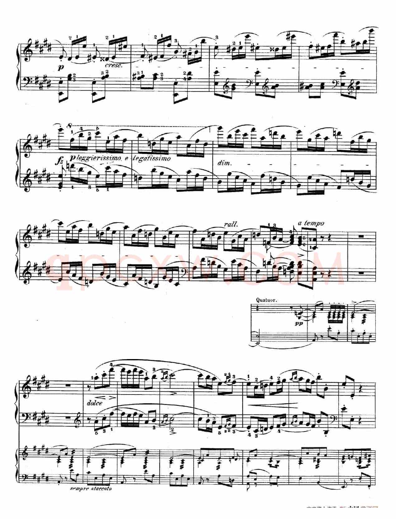 e小调第一钢琴协奏曲 Op.11((钢琴独奏版·第三乐章)