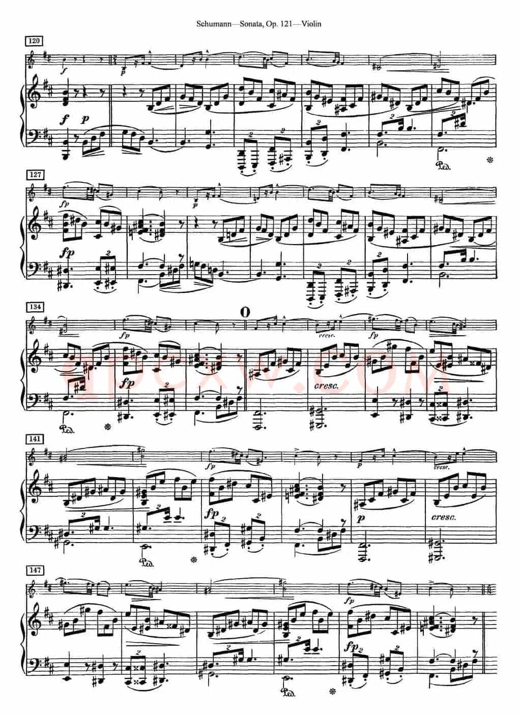 Violin Sonata Op.121（小提琴+钢琴伴奏）