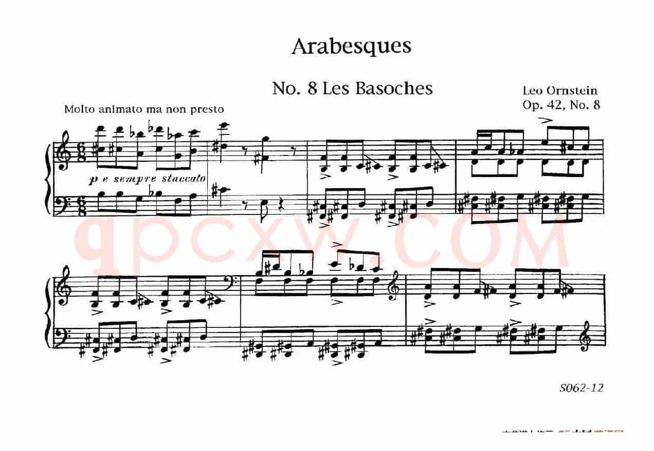Arabesques Op.42(阿拉伯风格曲 8. 主教)