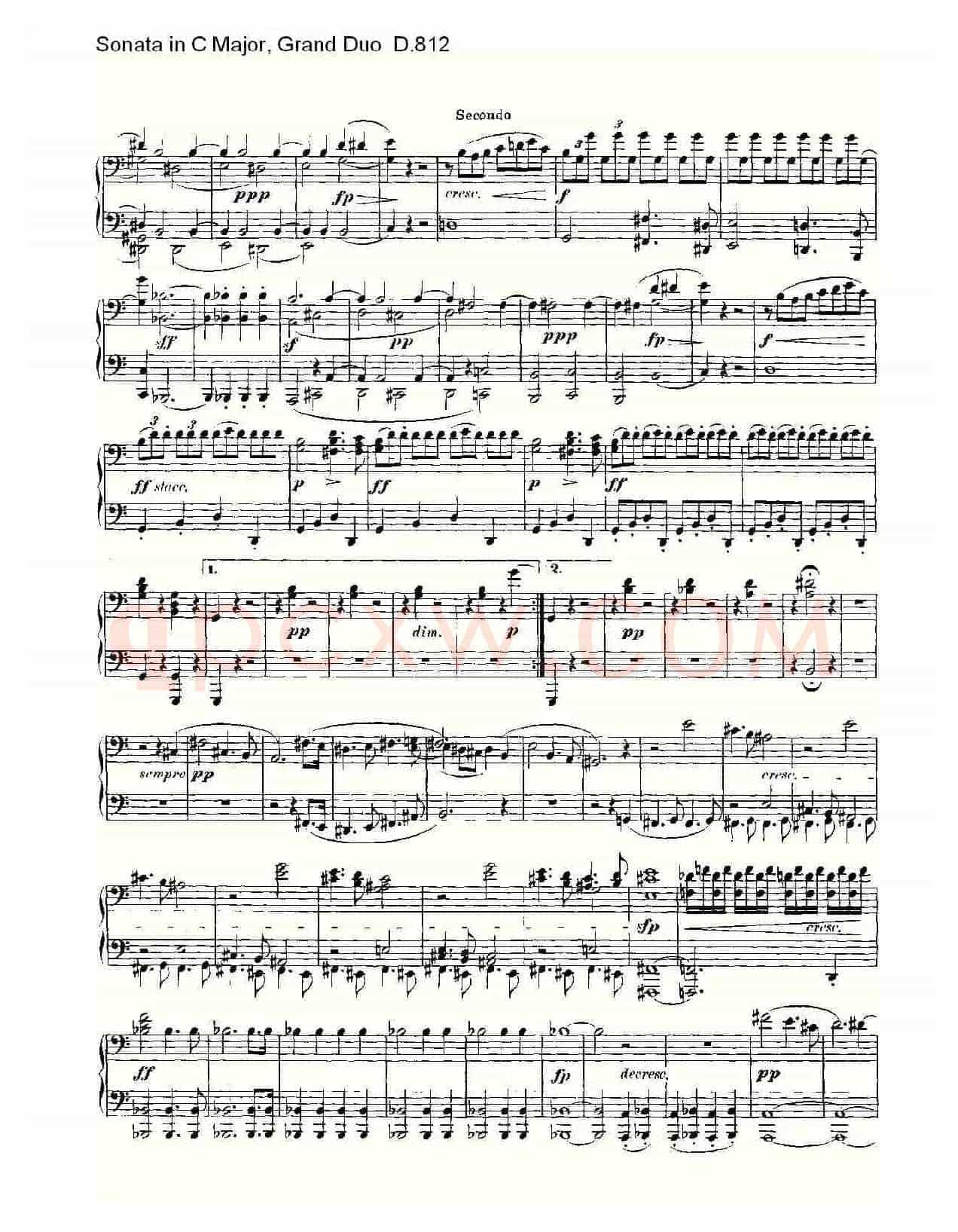 Sonata in C Major, Grand Duo D.812(C大调奏鸣曲,盛大的二重奏 )