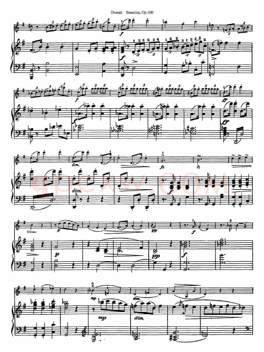 Violin Sonatina Op.100（小提琴+钢琴伴奏）