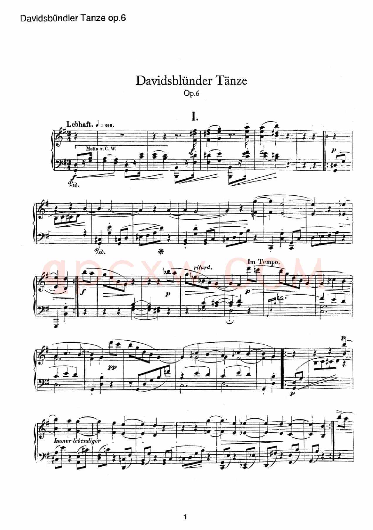 Davidsbundler Tanze Op.6(大卫同盟舞曲)