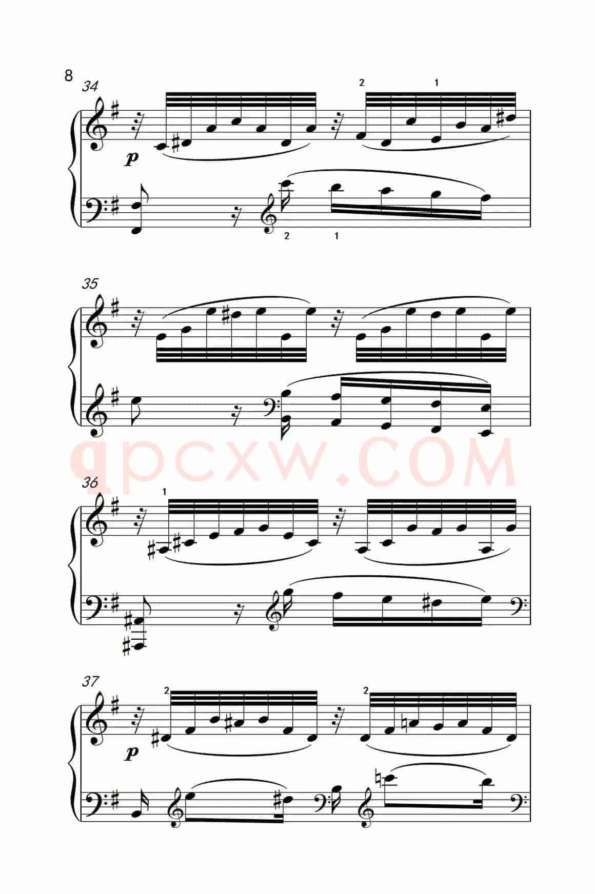 奏鸣曲 Opus 2 Nr.3 第二乐章（贝多芬奏鸣曲集 1）