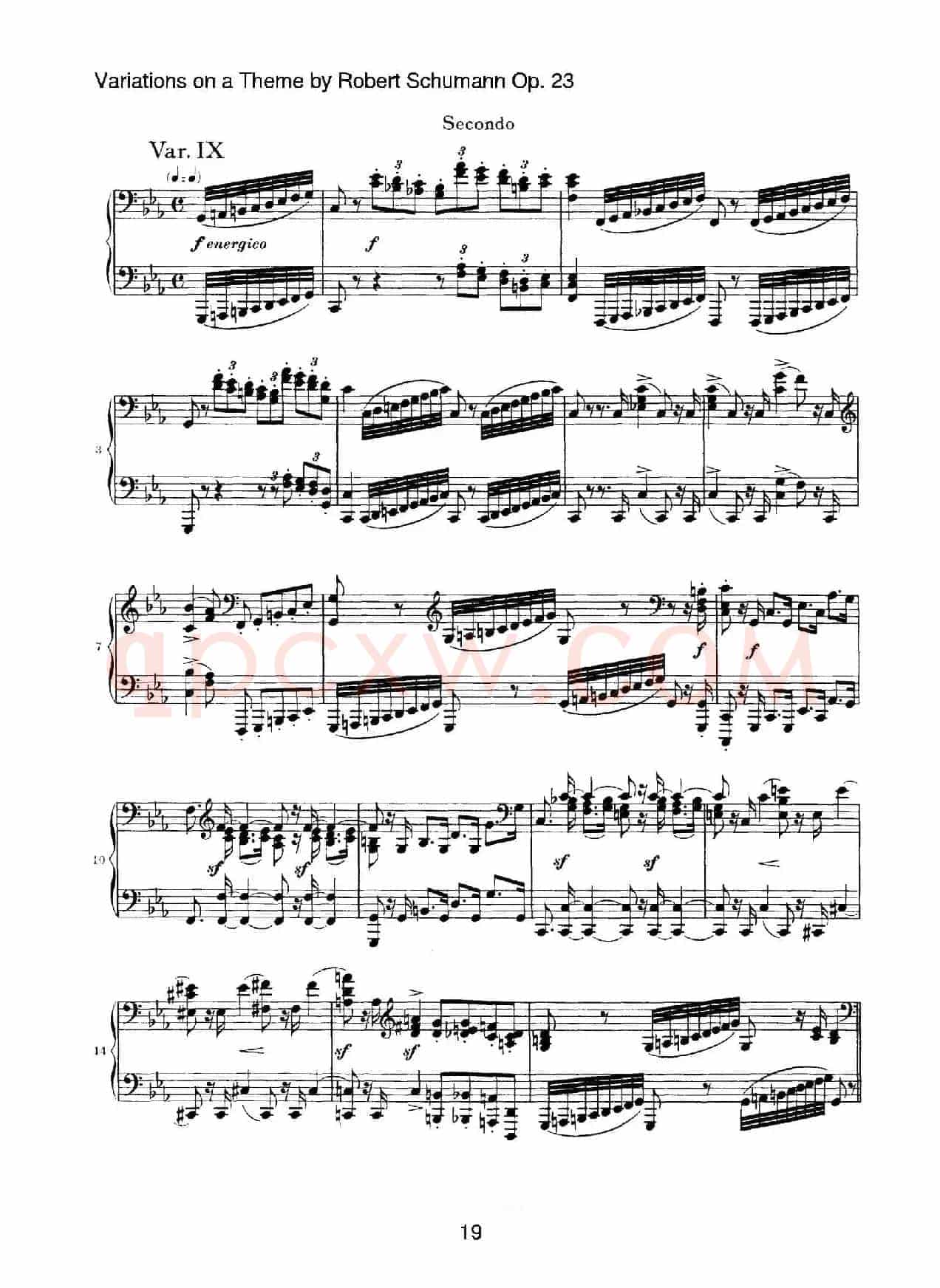 Variations on a Theme by Robert Schumann Op.23(舒曼主题变奏曲)(四手联弹)