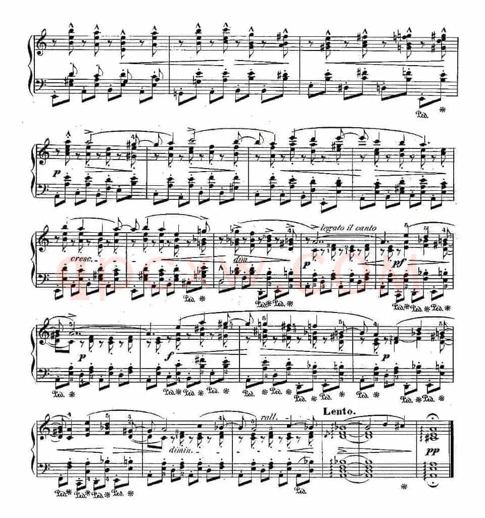 肖邦钢琴练习曲，Op.25之四