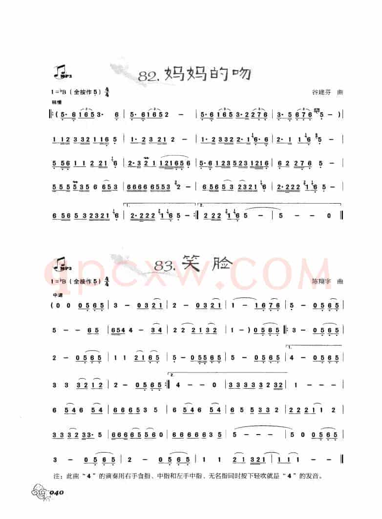 葫芦丝曲精选：妈妈的吻 笑脸