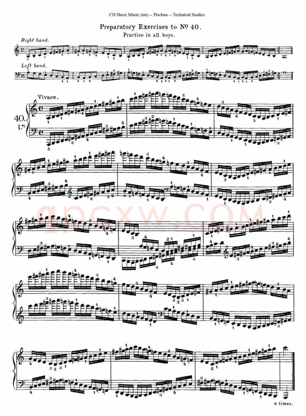 Technical Studies 60 Progressive Exercises （60首钢琴循序渐进练习曲 P61——70）