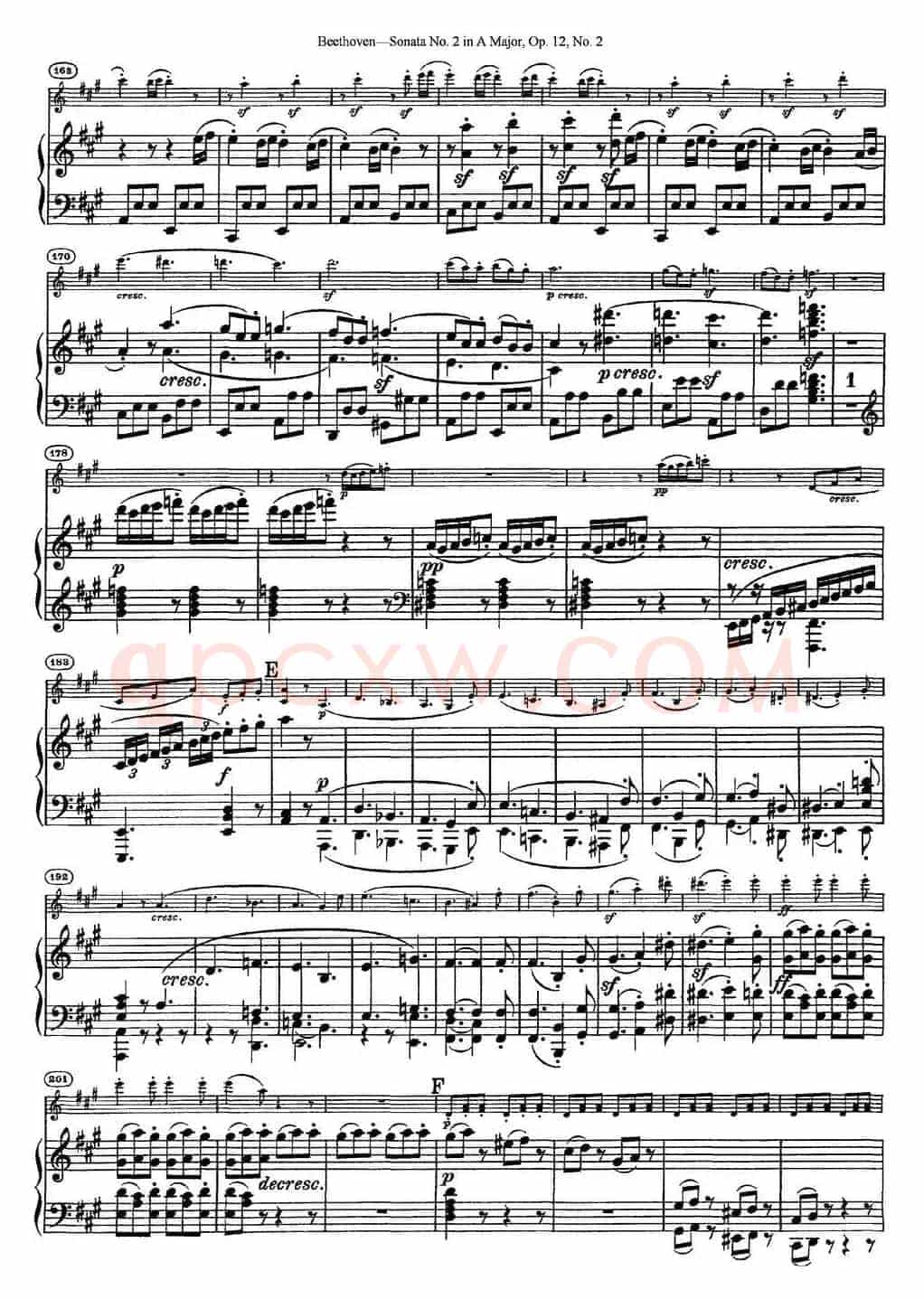 Violin Sonata No.2 in A Major Op.12 No.2（小提琴+钢琴伴奏）