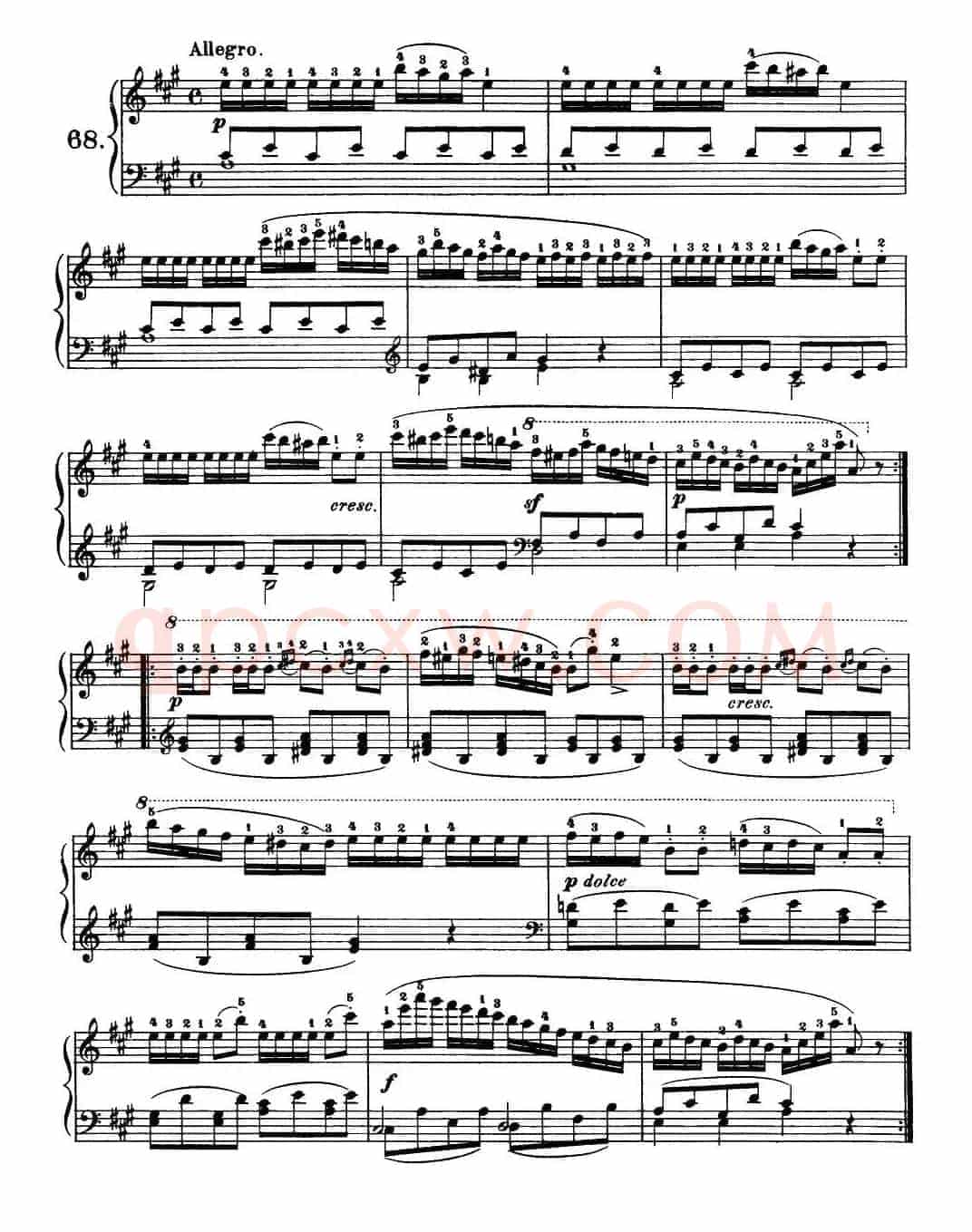 One Hundred and Ten Easy and Progressive Exercises Op.453(车尔尼110首简易练习曲 61——71)