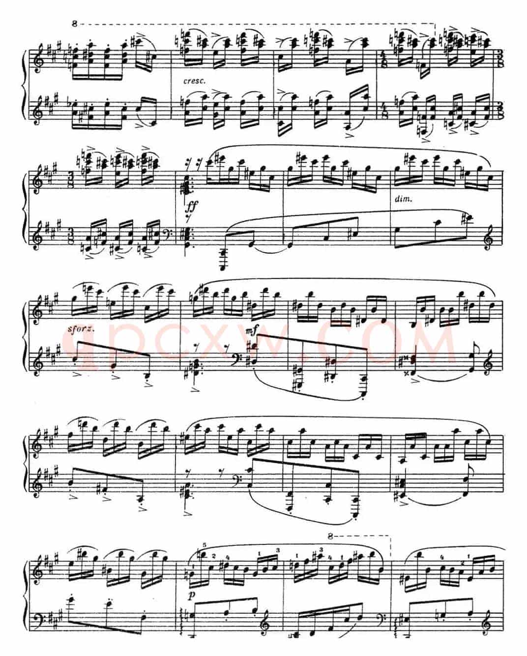 拉赫玛尼诺夫 音画练习曲11或12 Etudes tableaux Op.39 No.3