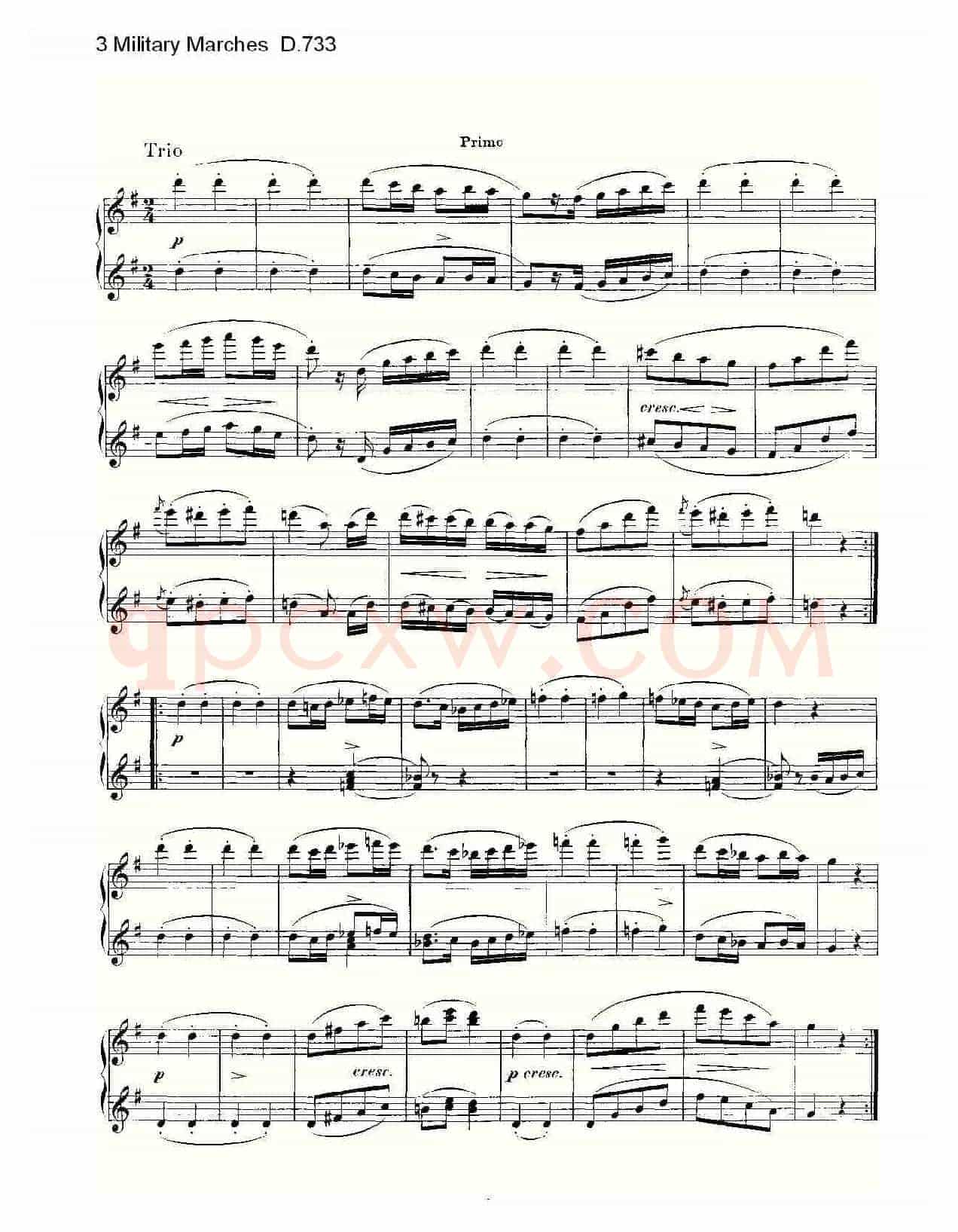 3 Military Marches D.733(3 士兵进行曲 D.733)