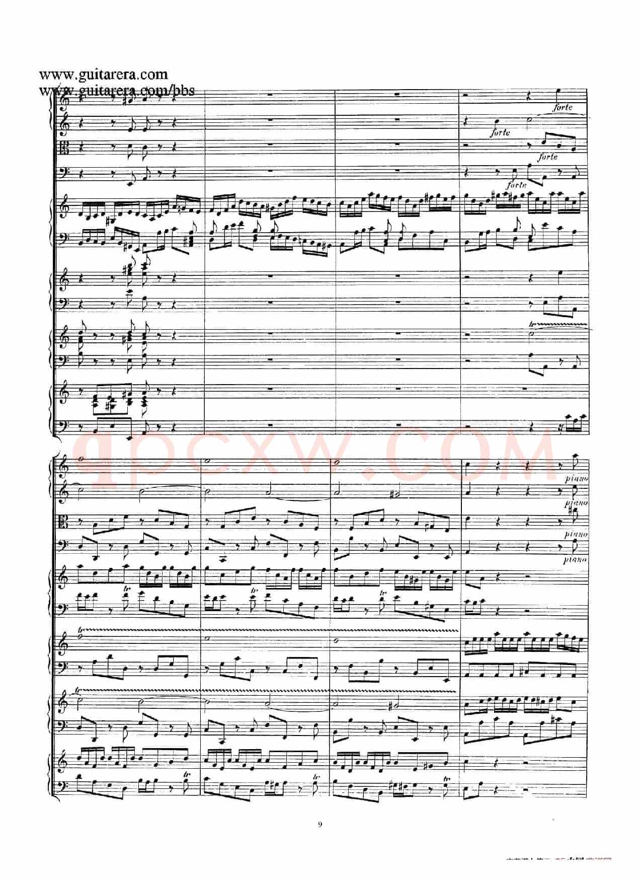 为四架古钢琴而作的a小调协奏曲 BWV 1065(总谱)