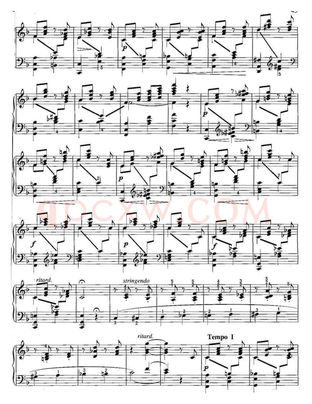 不可不弹的世界钢琴名曲：旋律（F大调）