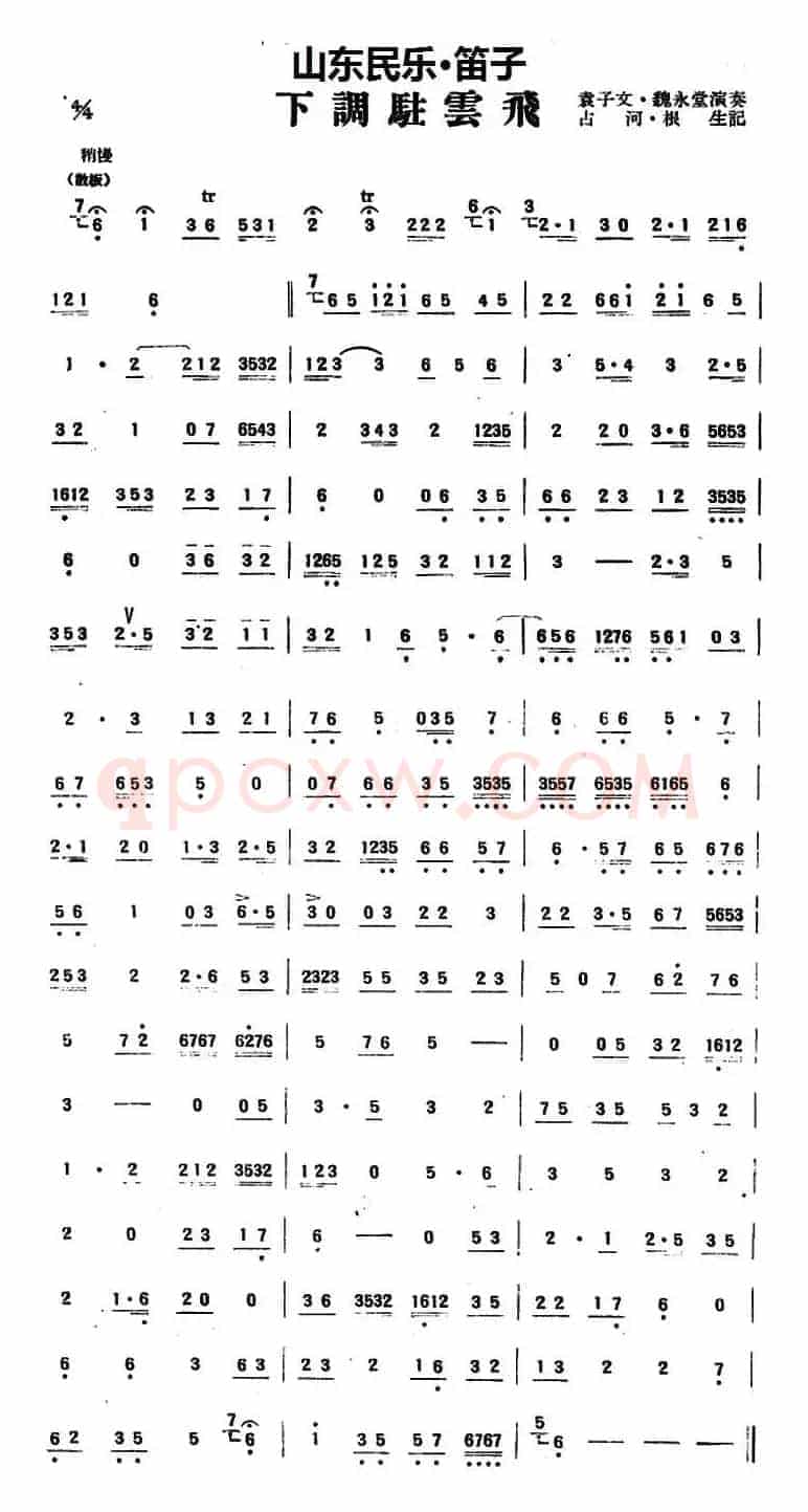 下调驻云飞（山东民乐、笛子）