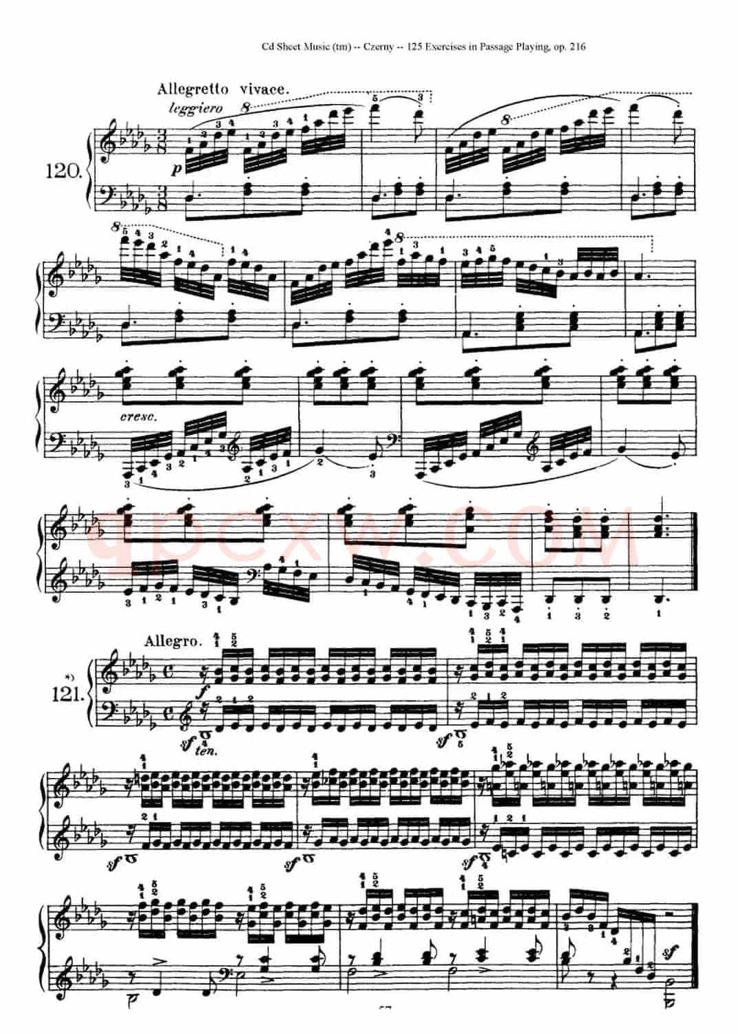 125 Exercises in Passage Playing Op.261（车尔尼125首钢琴短乐句练习曲（112——125））