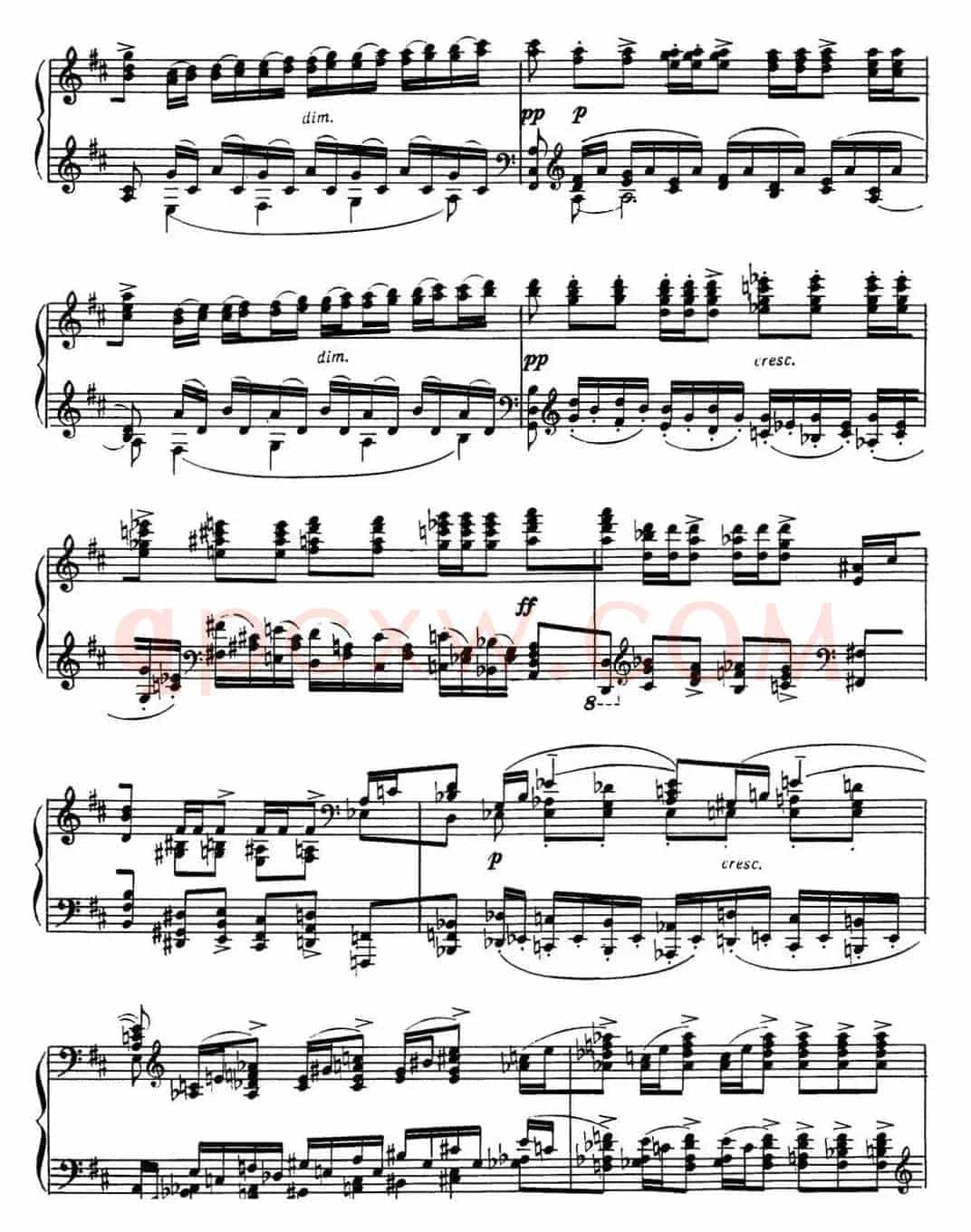 拉赫玛尼诺夫 音画练习曲17或18 Etudes tableaux Op.39 No.9