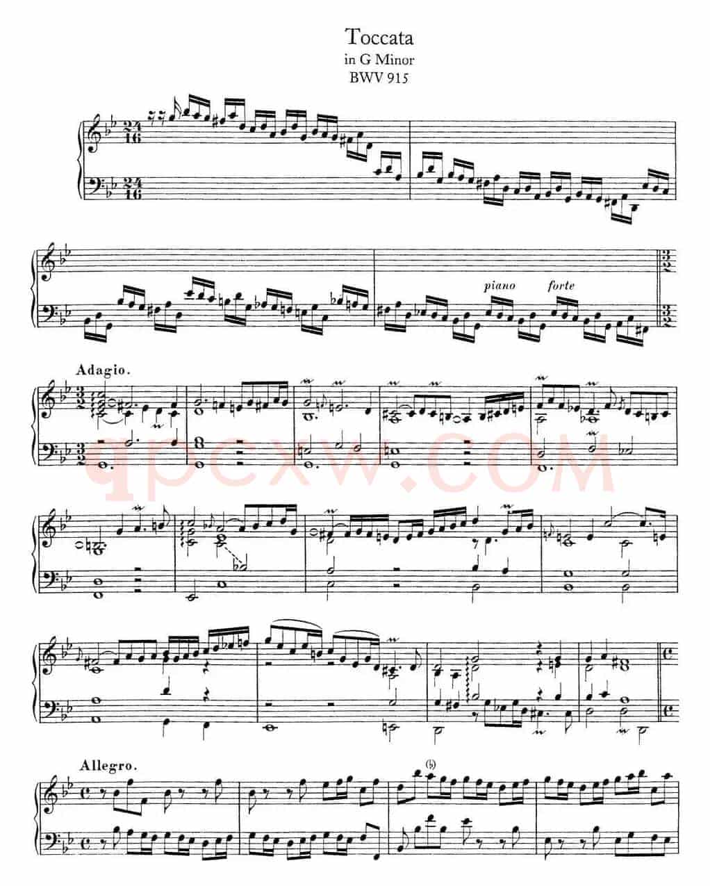 Toccata BWV 915(7首托卡塔·No.6 g小调)