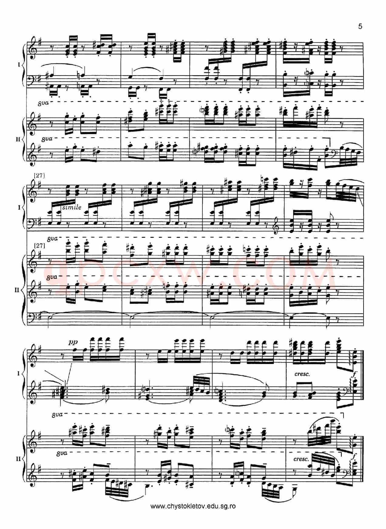 Nutcracker Op.71 芭蕾舞剧《胡桃夹子》(改编双钢琴版·第三部分)