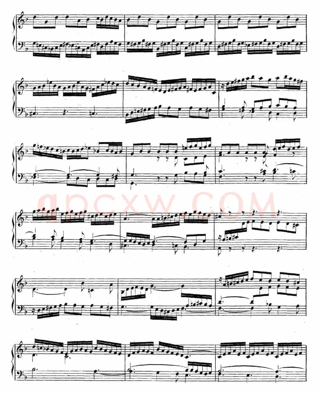 英国组曲No.6 巴赫 d小调 6th Suite BWV 811