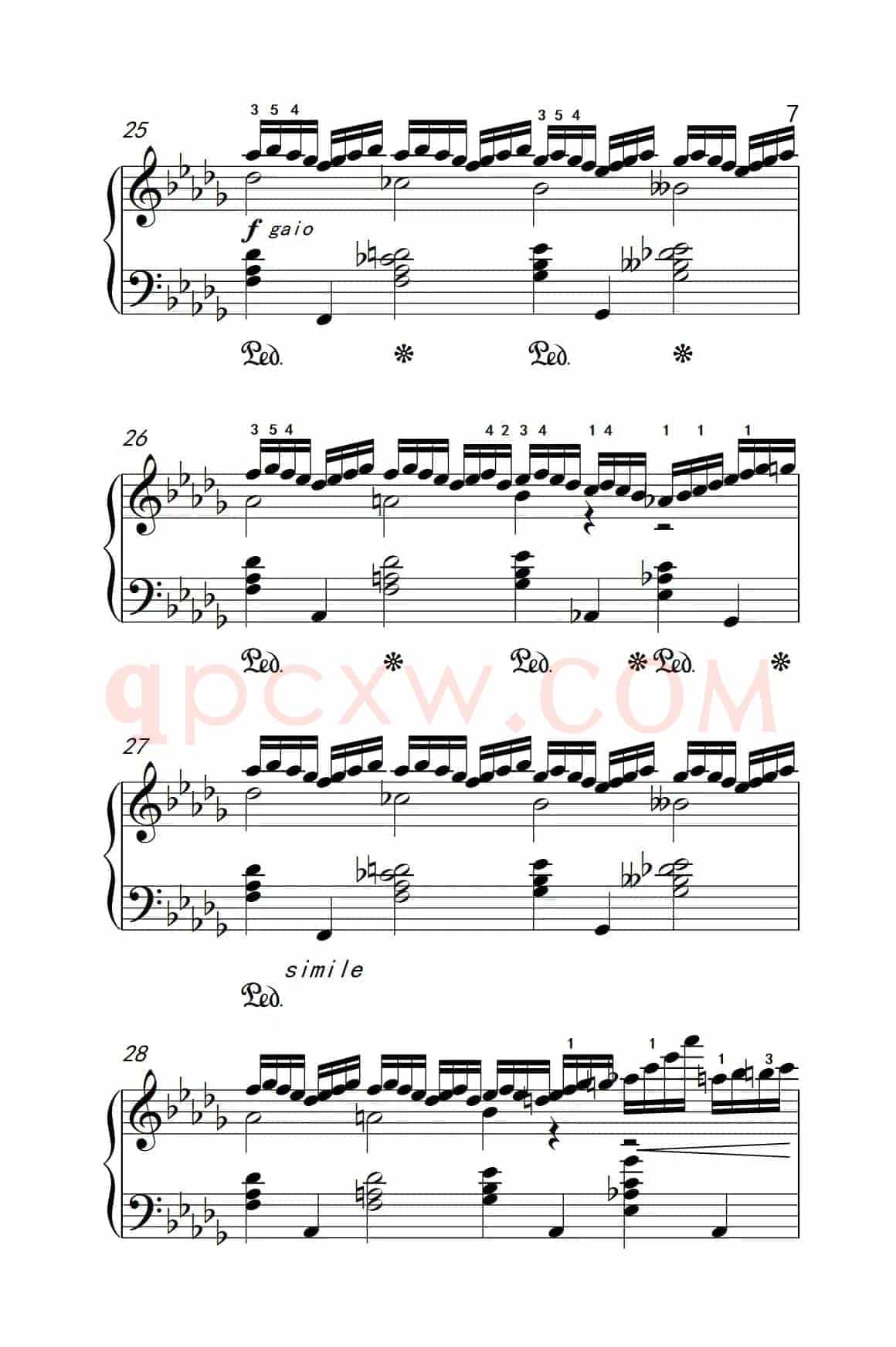 莫什科夫斯基 钢琴练习曲（第十二首）