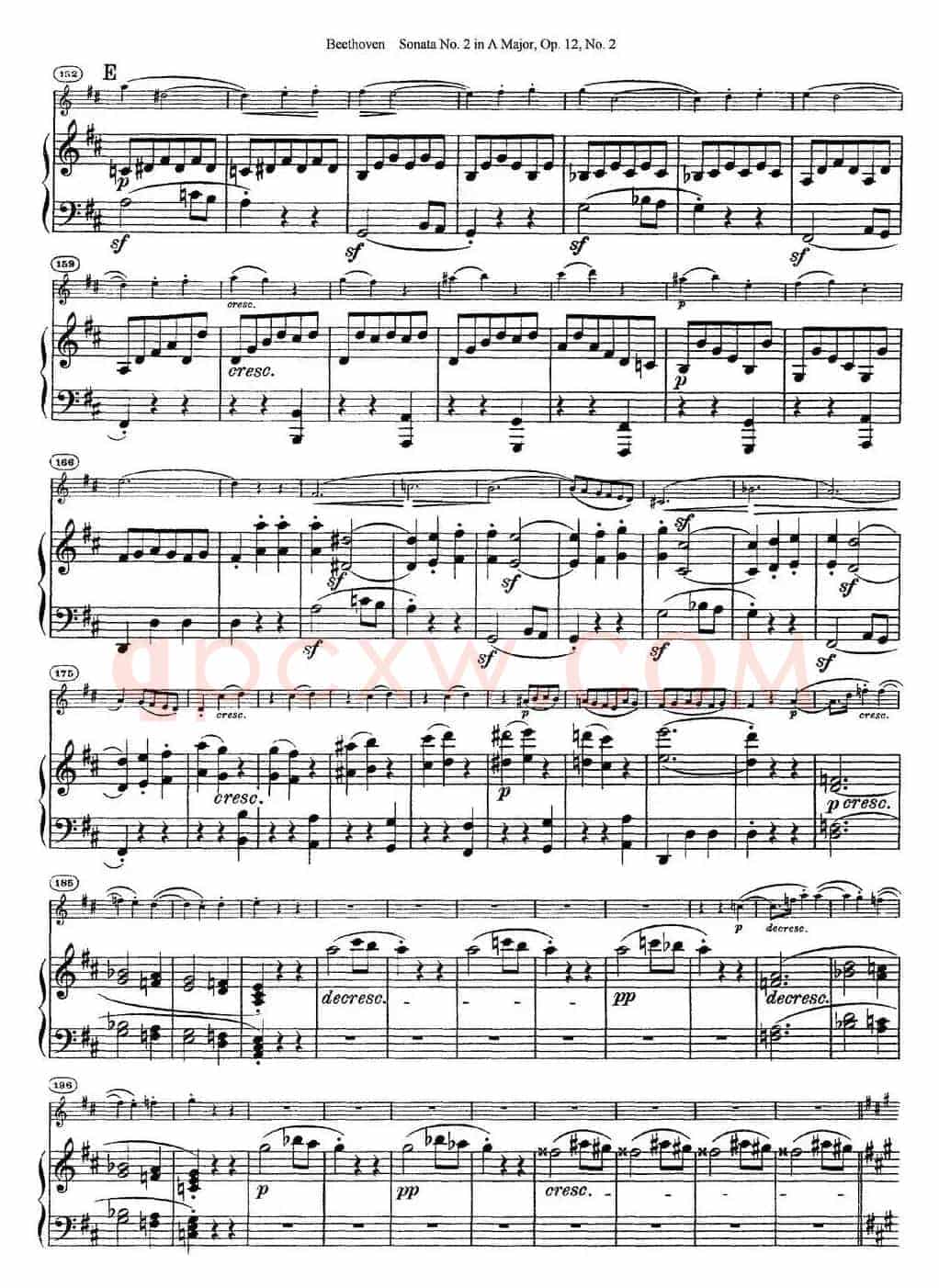 Violin Sonata No.2 in A Major Op.12 No.2（小提琴+钢琴伴奏）