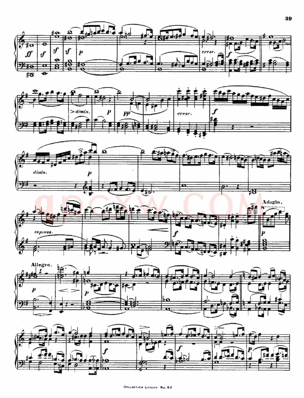 String Quartet No.15 in a Minor Op.132(a小调第十五弦乐四重奏·钢琴独奏版)