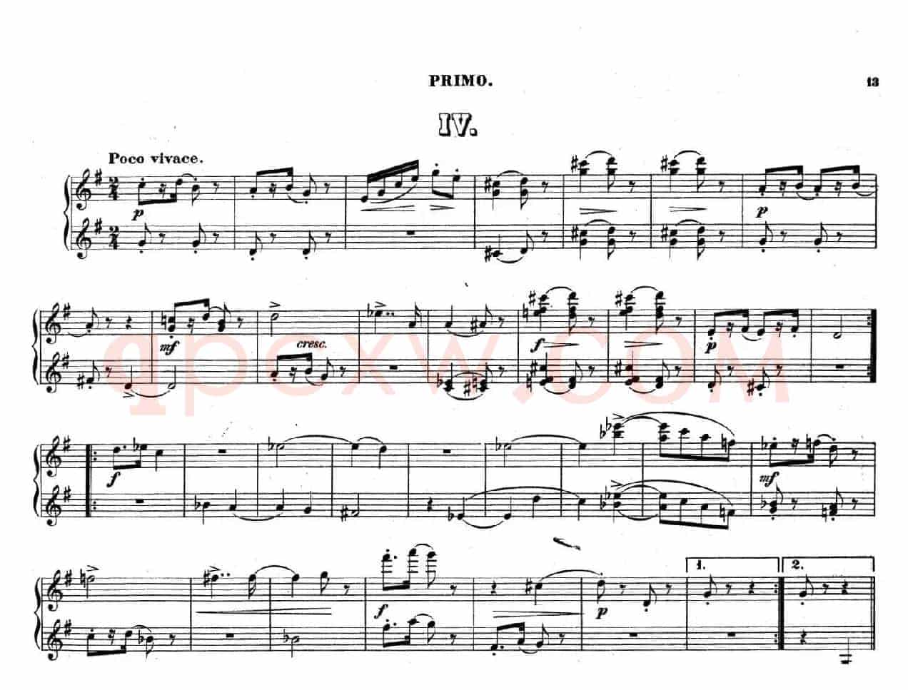 Zwolf Original-Compositionen fur Pianoforte zu 4 Handen Op.57(12首四手联弹小品·4)