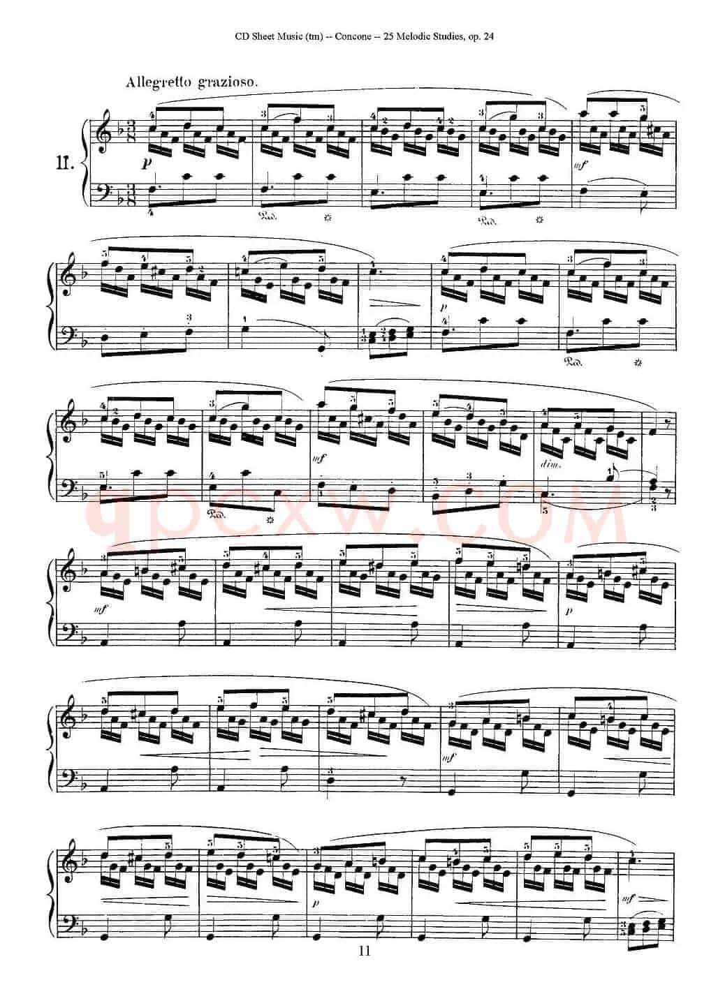 Concone - 25 Melodic Studies easy and progressive（11—15）
