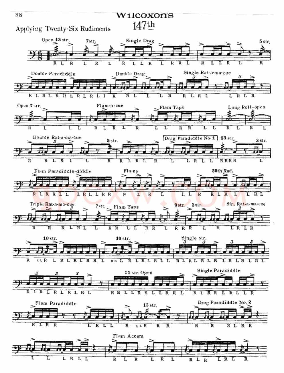 美国军鼓 SOLO No.146-150（爵士鼓谱）